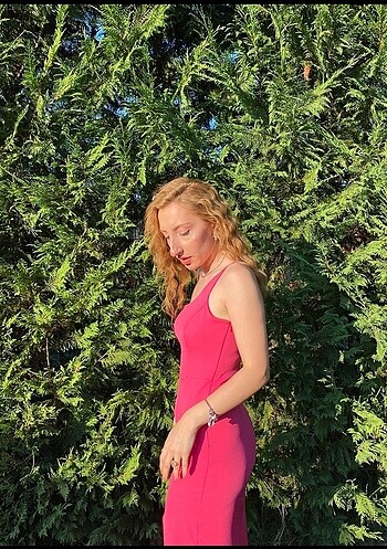 36 Beden Fuşya abiye elbise