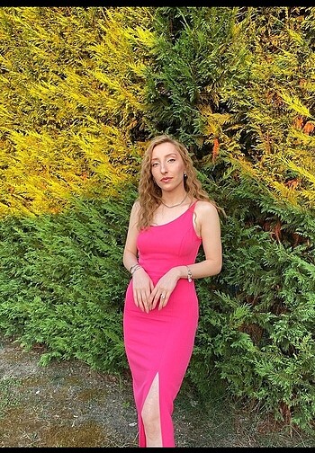 Trendyol & Milla Fuşya abiye elbise