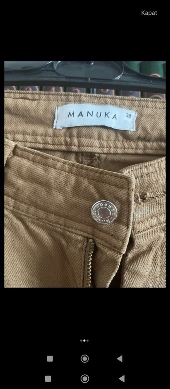 açık kahve  Keten Kadın Pantolon markasi manuka - Görsel 2