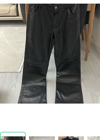 Bershka Sik Siyah Deri Gorunumlu Pantolon
