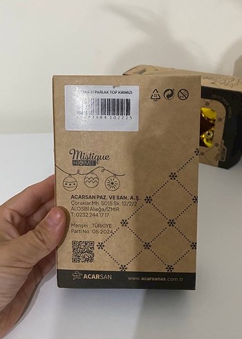 Beden Renk Kırmızı Yılbaşı Süsü Topları Seti