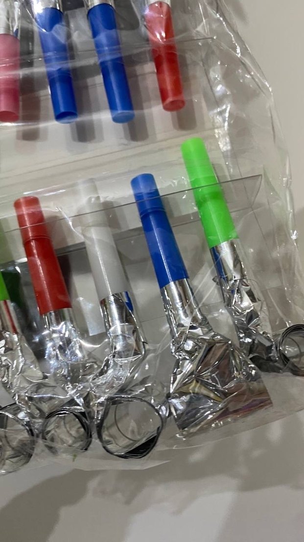 Renkli Parti Düdükleri 12 lı Set - Görsel 2