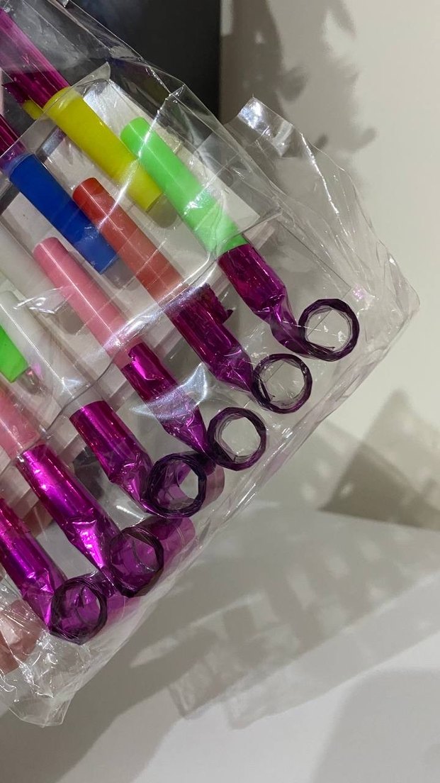 Mor Parti Düdükleri - Renkli 12'lu Set - Görsel 2