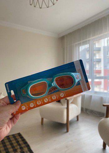 Turkuaz Parlak Retro Çocuk Gözlüğü - Görsel 3