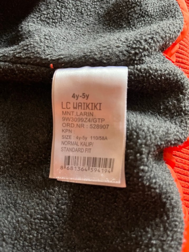 Turuncu Fermuarlı Erkek Çocuk Mont - Görsel 3