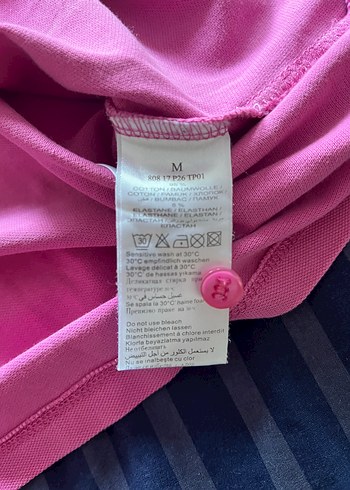 Kızlar için Pembe Kısa Kollu Polo Tişört - Görsel 2