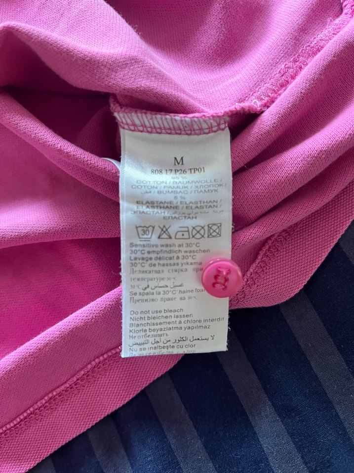 Kızlar için Pembe Kısa Kollu Polo Tişört - Görsel 2