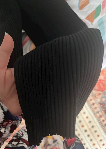 Hobby Life Kadın Siyah Pliseli Midi Kumaş Pantolon