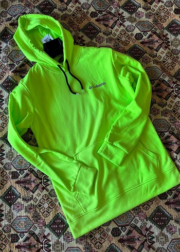Columbia Kapüşonlu Uzun Kesim Yeşil Sweatshirt