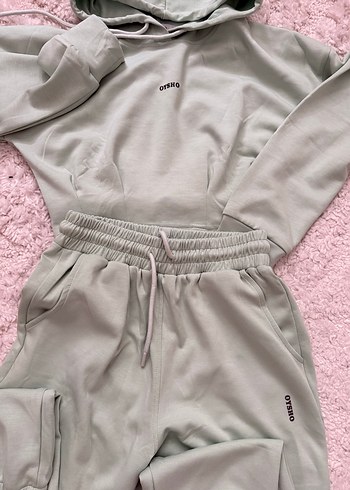 Yeşil Kapüşonlu Rahat Kadın Eşofman Takımı - Görsel 2