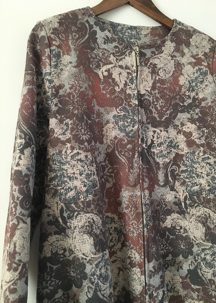 desenli kaşe kaban - Görsel 2