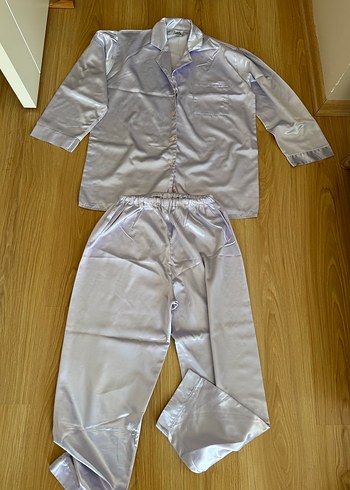 Uzun Kollu Gri Kadın Pijama Takımı