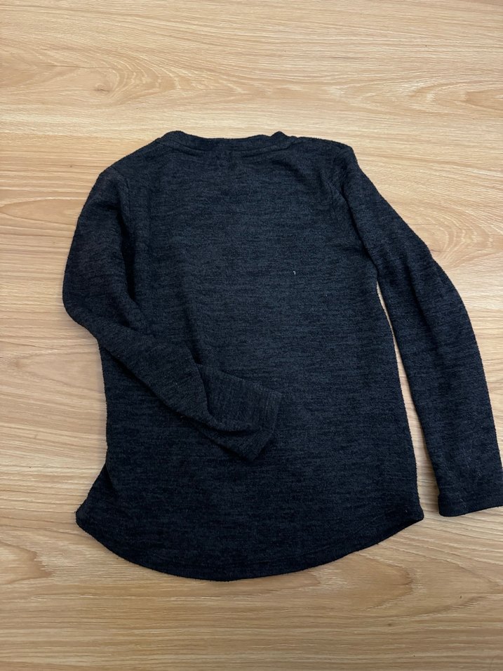 Kız Çocuk Siyah Triko Sweatshirt - Görsel 3