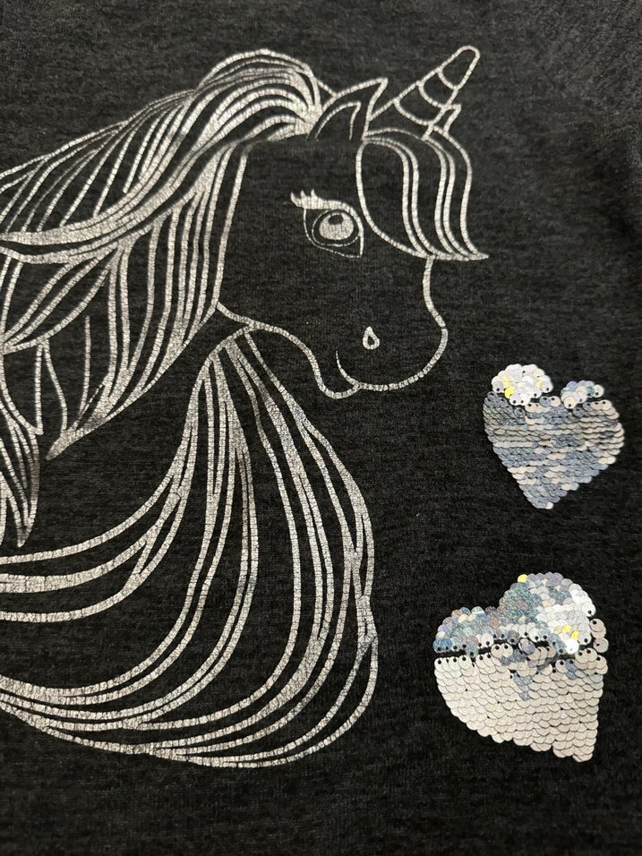 Kız Çocuk Siyah Triko Sweatshirt - Görsel 2