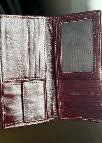 Bordo Deri Fermuarlı Cüzdan - Görsel 3