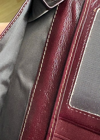 Bordo Deri Fermuarlı Cüzdan - Görsel 5