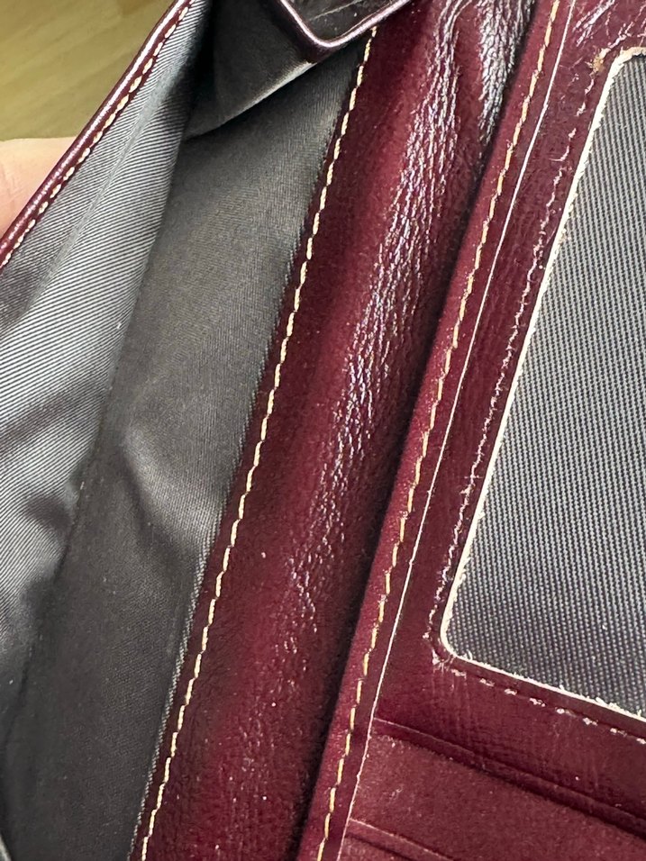 Bordo Deri Fermuarlı Cüzdan - Görsel 5