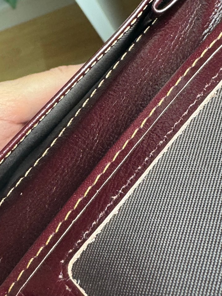 Bordo Deri Fermuarlı Cüzdan - Görsel 4