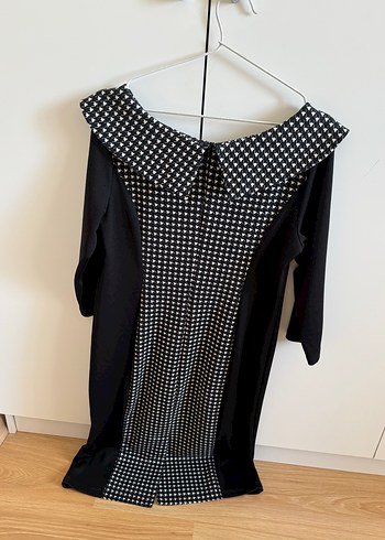 Siyah Triko Elbise - Görsel 4