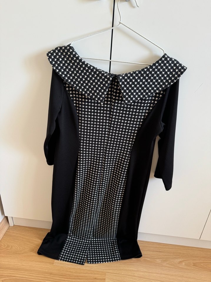 Siyah Triko Elbise - Görsel 4