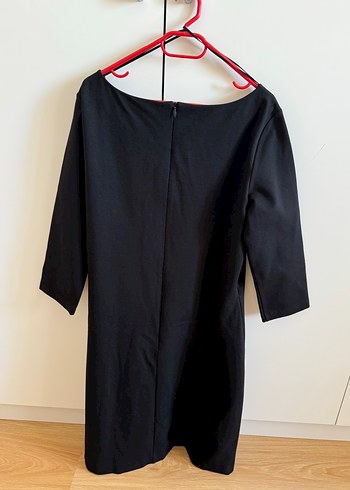 Siyah Ekose elbise - Görsel 4