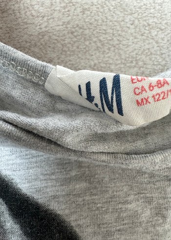 Kız Çocuk Gri Baskılı Uzun Kollu Tişört - Görsel 2