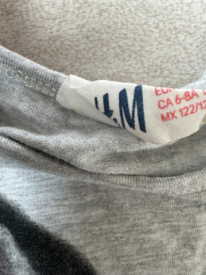 Kız Çocuk Gri Baskılı Uzun Kollu Tişört - Görsel 2