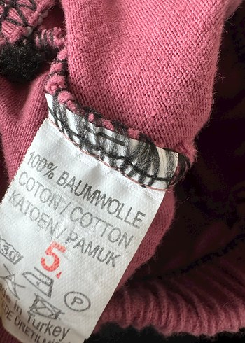 Pembe Baskılı Kız Çocuk Eşofman Altı - Görsel 3