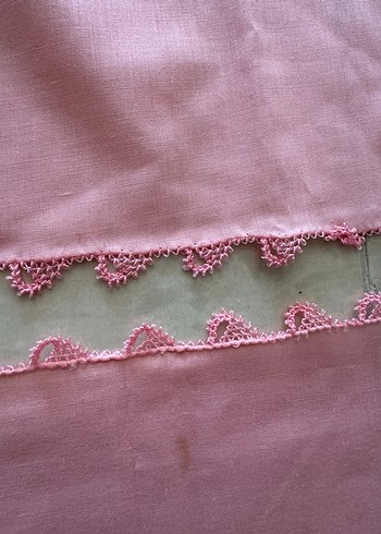 Pembe Düz Masa Örtüsü ve Peçete Seti - Görsel 4