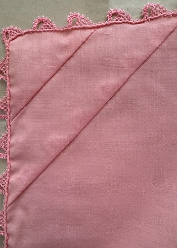 Pembe Düz Masa Örtüsü ve Peçete Seti - Görsel 3