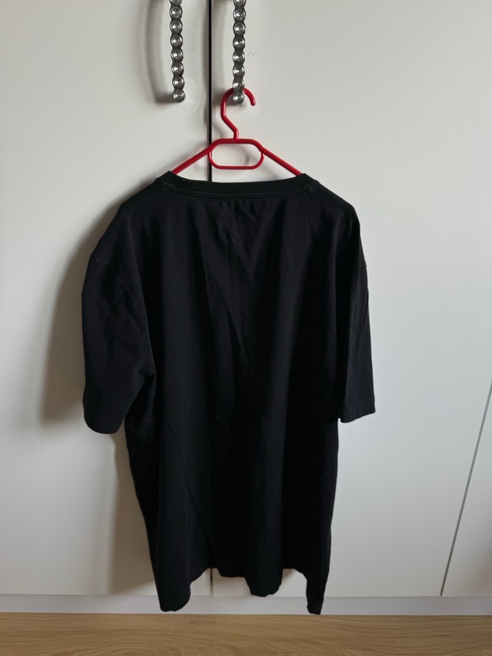 Siyah  Oversize Erkek Tişört - Görsel 4