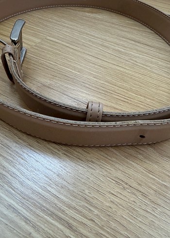 Bej Deri Kadın Kemer Tokalı - Görsel 2