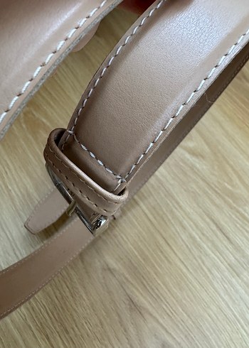 Bej Deri Kadın Kemer Tokalı - Görsel 3