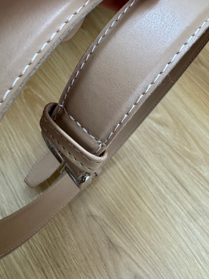 Bej Deri Kadın Kemer Tokalı - Görsel 3