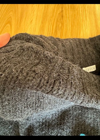 Nakışlı Bohem Siyah Kadın Kazak - Görsel 4