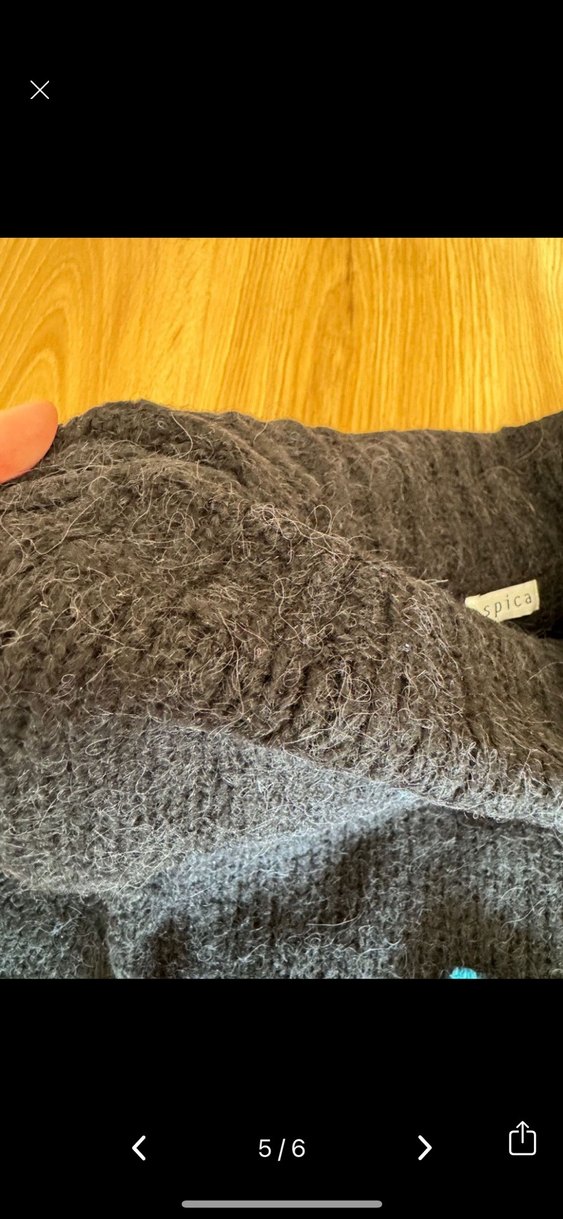 Nakışlı Bohem Siyah Kadın Kazak - Görsel 4