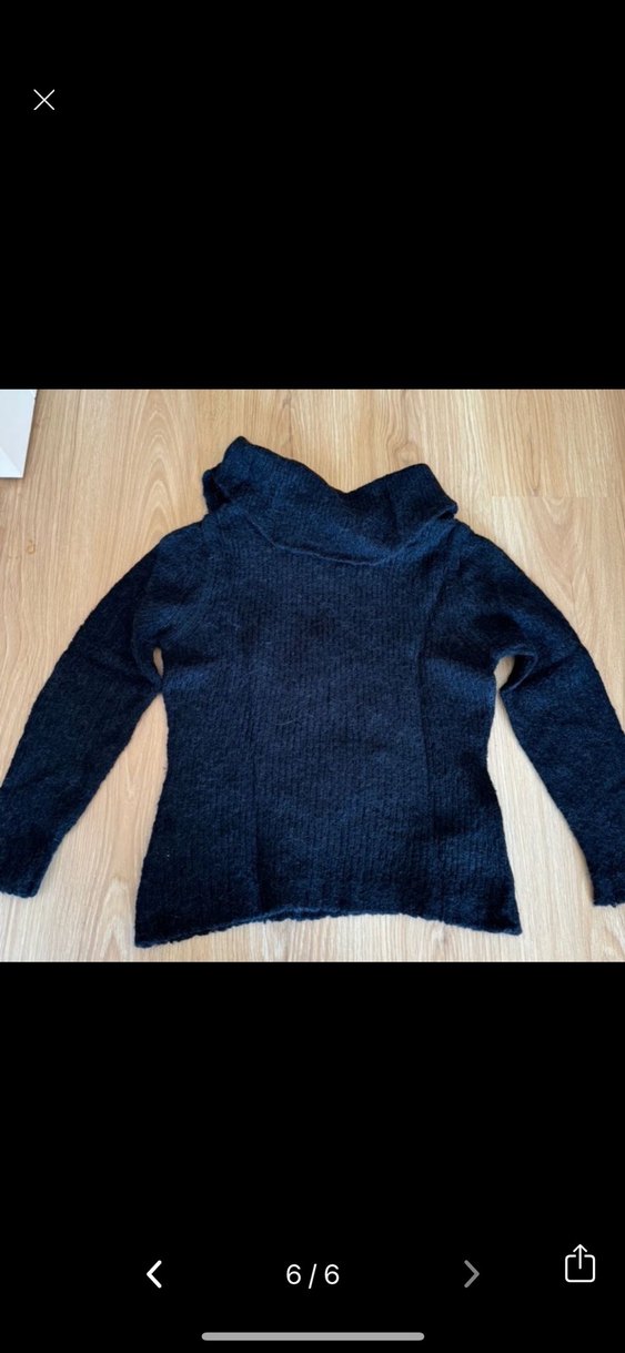 Nakışlı Bohem Siyah Kadın Kazak - Görsel 5