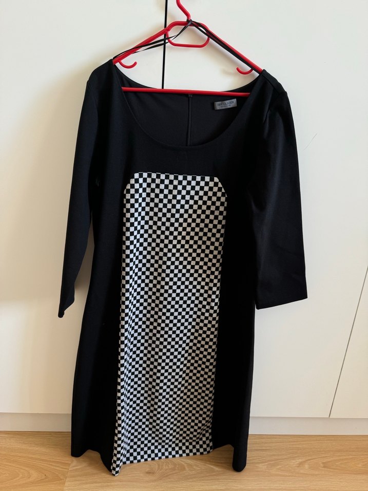 Siyah Kareli elbise - Görsel 2