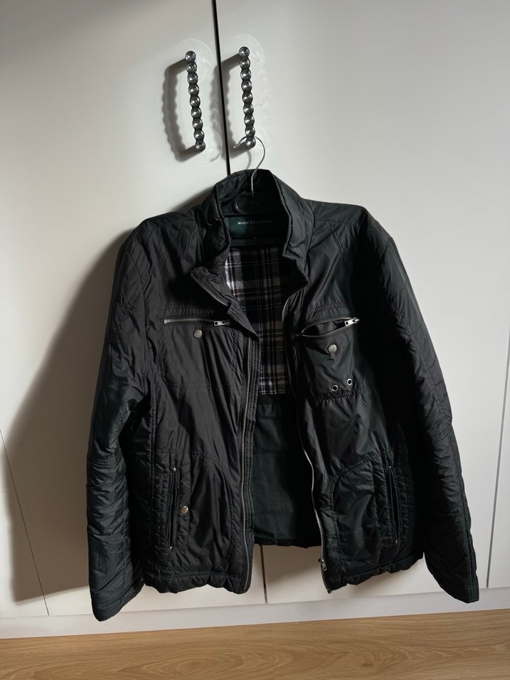 Erkek Siyah Fermuarlı Biker Ceket - Görsel 2