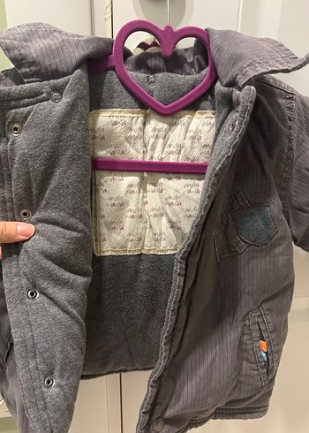 Düğmeli Gri Erkek Çocuk Kaban - Görsel 2