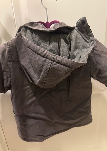 Düğmeli Gri Erkek Çocuk Kaban - Görsel 3