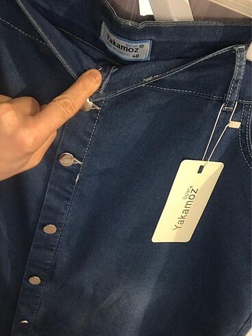 48 Beden mavi Renk Çok çok iyi kot etek sıfır????