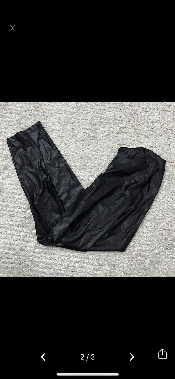 UP&FIT Siyah Parlak Deri Tayt - Görsel 2