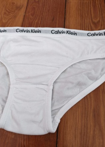 15-16 Yaş Beden Calvin Klein Beyaz Midi İç Çamaşırı