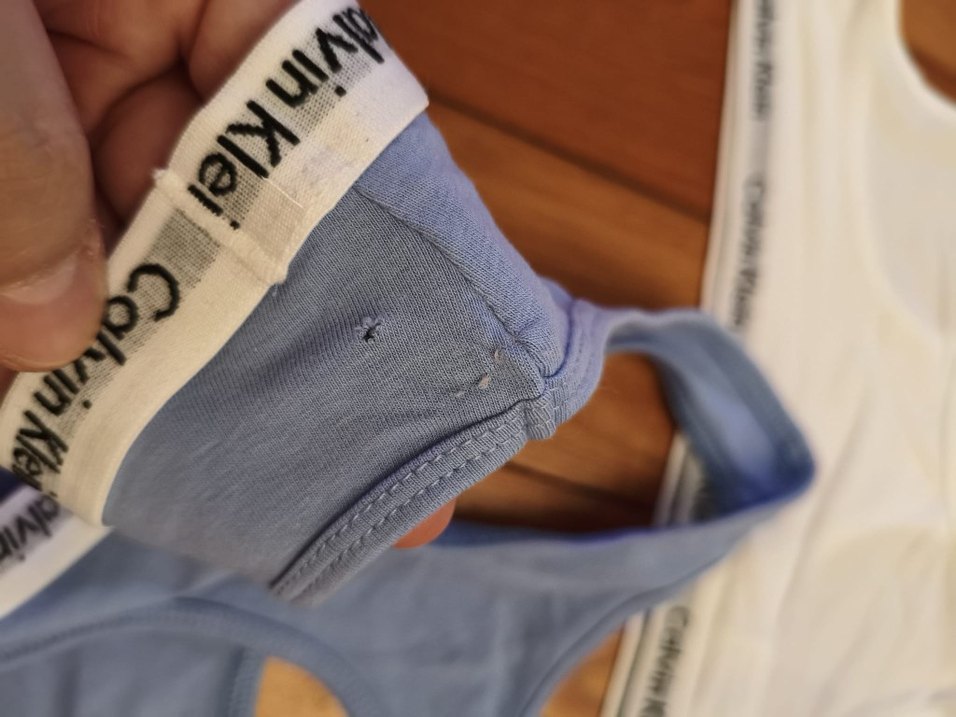 Calvin Klein Mavi ve Beyaz Spor Sütyeni - Görsel 3