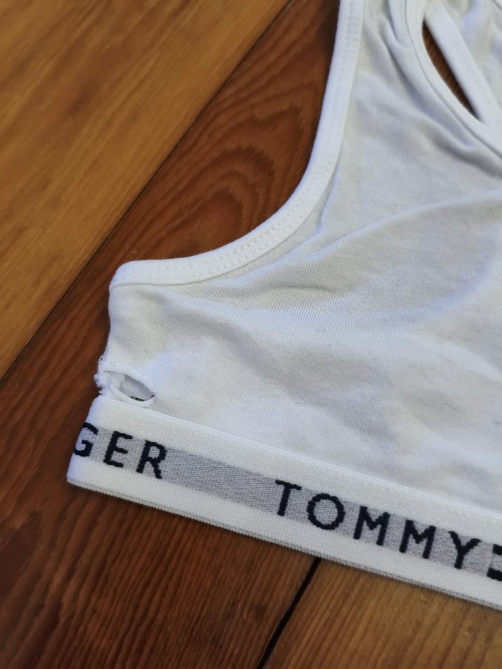 Tommy Hilfiger Beyaz Baskılı Çocuk Atlet - Görsel 3