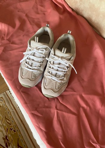 38 Beden beyaz Renk Beyaz Bağcıklı Stiletto Topuklu Kadın Spor Ayakkabı