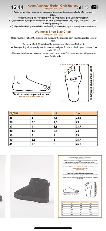 38 Beden Siyah ugg