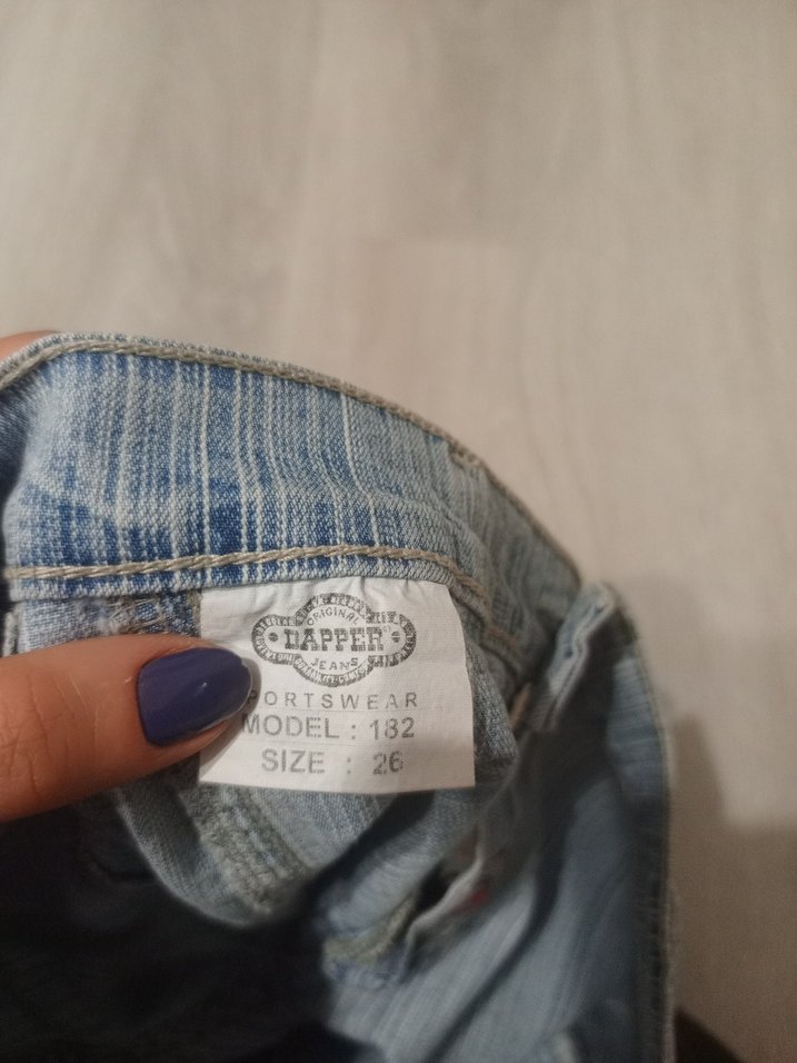 Mavi Mini Denim Şort - Görsel 5
