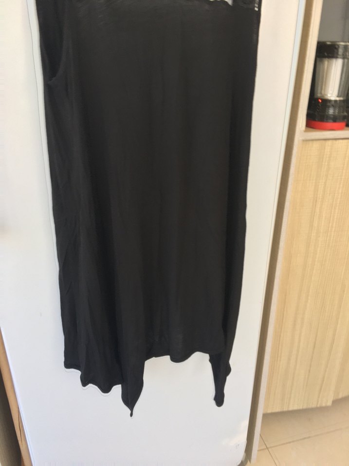 Dantel Detaylı Siyah Bohem yelek - Görsel 5